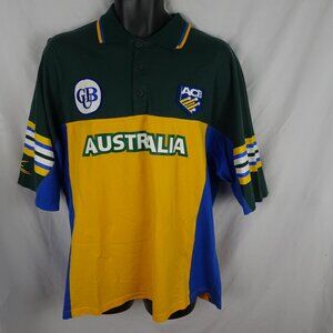Vintage ISC Australia CUB ACB Cricket Polo Shirt Size XL